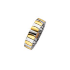 Flexi Ring bicolour stainless steel and gold 4376