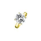 Solitaire ring with magnet gold-coloured 4204