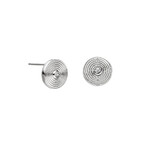 Magnet Stud Earrings, Circle Design, 10 mm 4446