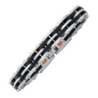 Magnet Bracelet, Black Stripes 10 mm 4461