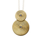 Magnetic pendant circle design gold-coloured 4577