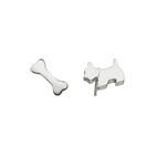 Magnetic stud earrings with Scotty the dog 4654