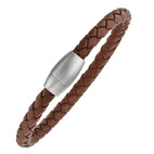 Magnetic Leather Bracelet brown 4699