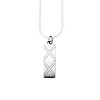 Magnetic diamond pattern pendant 4817