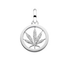 Hemp motif Charm, silver in cut-out look 4998