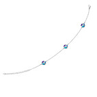 Magnetic anklet Orbitas - silver-blue 5129