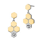 Magnetic stud earrings Honeycomb 5157