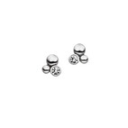 Magnetic stud earrings bubbles with crystals 5162