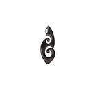 Magnetic Pendant "Maori Hei-Matau" black 5236