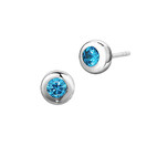 Ear studs with crystals turquoise 5344