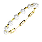 Magnetic bracelet gold-coloured pearls 5362