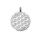 Pendentif magnétique Flower of Life blanc 5229