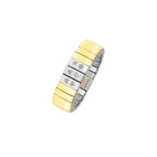 Bague flexi bicolore avec aimant 5365