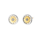 Ohrstecker „Sonne“ bicolor in Cut-out-Optik 5016