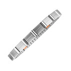 Flexibelt magnetarmband, mattblank kontrast 5165